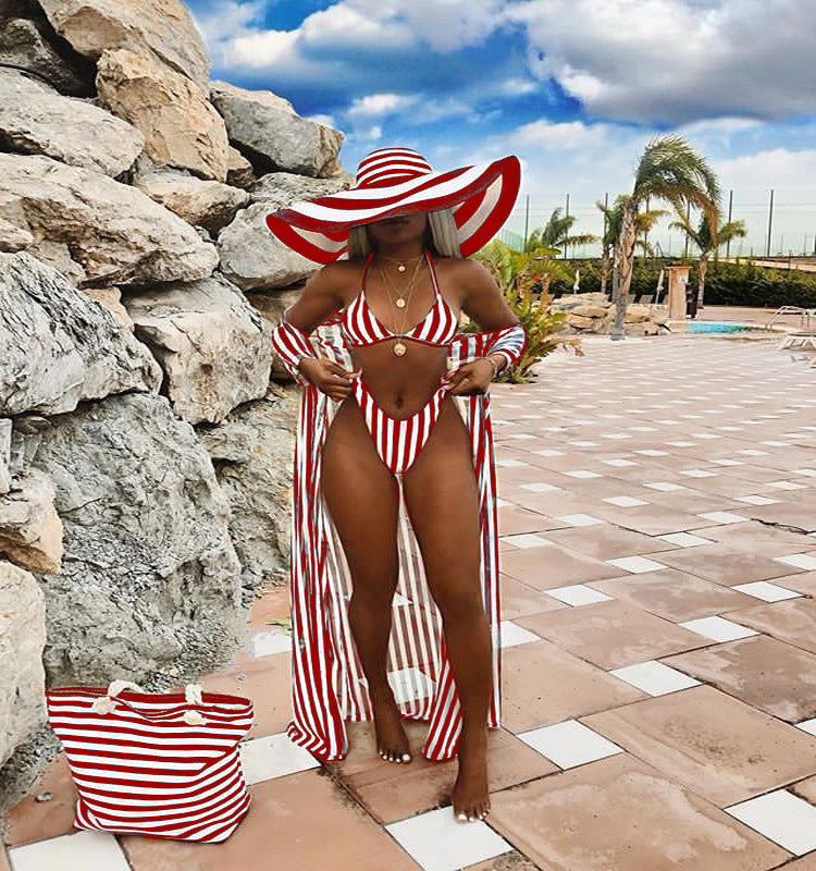 Swimsuit Three Piece Printed Suit Bikini